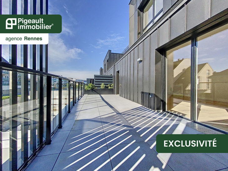 Rennes, Centre-ville, Prairies Saint-Martin, T5 duplex avec terrasse en dernier étage, deux stationnements - AG2894-42