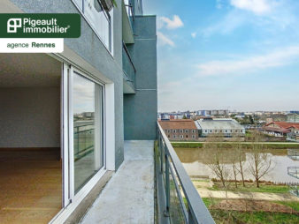 Rennes, quartier Lorient Saint-Brieuc, appartement T4, proche centre-ville, en bordure de Vilaine, grande terrasse, 2 balcons, double garage