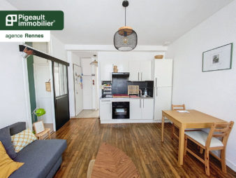 Rennes, centre-ville, appartement T2, meublé, dernier étage