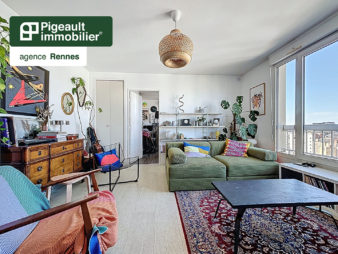 T3 à vendre – Rennes quartier Centre/Tour d’Auvergne- vue dégagée avec garage double