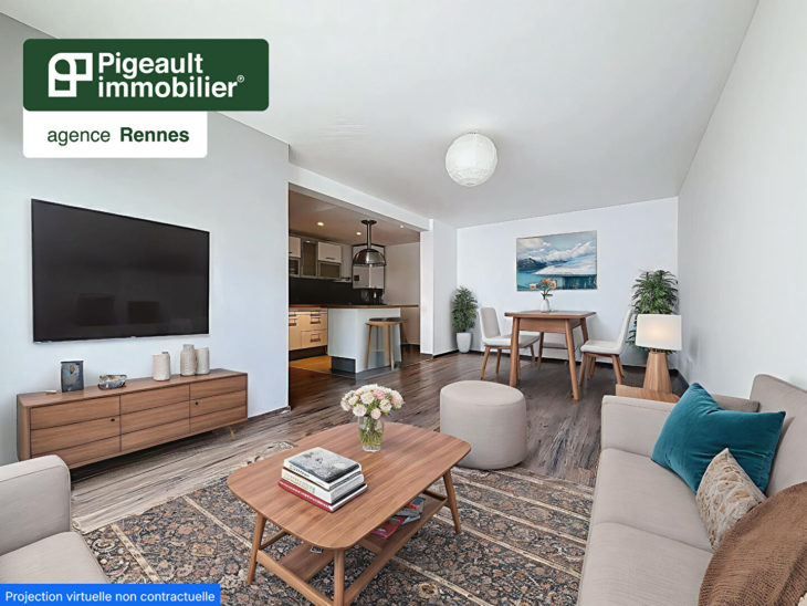 T3 à vendre – Rennes Rue de Nantes – Saint Yves – stationnements, jardin, résidence en bon état - AG3505-2