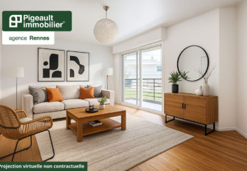 T2 à vendre – Rennes Cité judiciaire – terrasse – vue sur jardins -calme – Garage double T2 à vendre – Rennes Cité judiciaire – terrasse – vue sur jardins -calme – Garage double - AG3525-3