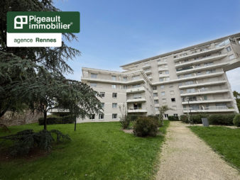 T2 à vendre – Rennes Cité judiciaire – terrasse – vue sur jardins -calme – Garage double