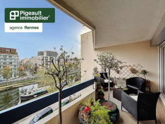 Appartement T5 à vendre – Rennes Centre ville – Mail François Mitterrand – Vue vilaine – Garage double