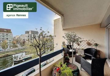 Appartement T5 à vendre – Rennes Centre ville – Mail François Mitterrand – Vue vilaine – Garage double - AG3578