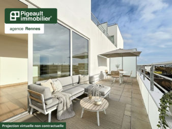 Appartement T5 à vendre – 4 chambres – Rennes – Saint Jacques de la Lande – La Courrouze – Terrasses – Parking couvert