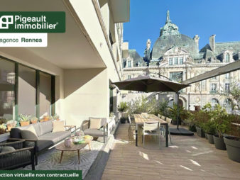 Appartement T4 à vendre – Rennes quartier des Halles – 3 chambres – Terrasse de +50m²