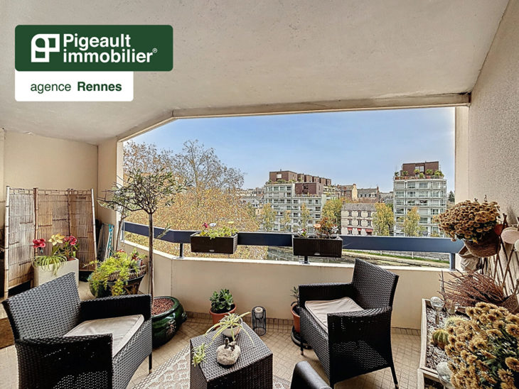 Appartement T5 à vendre – Rennes Centre ville – Mail François Mitterrand – Vue vilaine – Garage double - AG3578-1