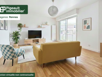 Appartement T2 à vendre – Rennes Cité judiciaire – Balcon – Vue sur jardins – Garage double