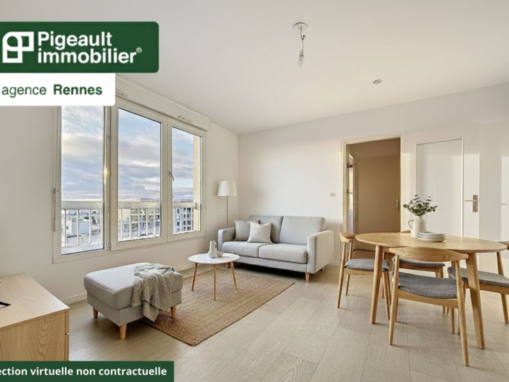 T3 à vendre – Rennes Centre ville – Tour d&rsquo;Auvergne – vue dégagée – Garage double - AG3451-10