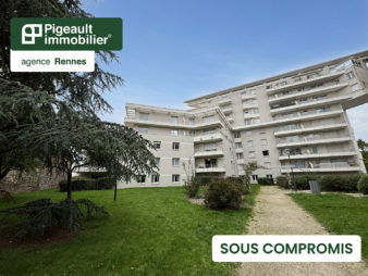 Appartement T2 SOUS COMPROMIS Rennes Cité judiciaire – Balcon – Vue sur jardins – Garage double