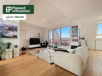Appartement T4 à vendre – Rennes – Thabor – 3 chambres – Dernier étage – Terrasse – Garage