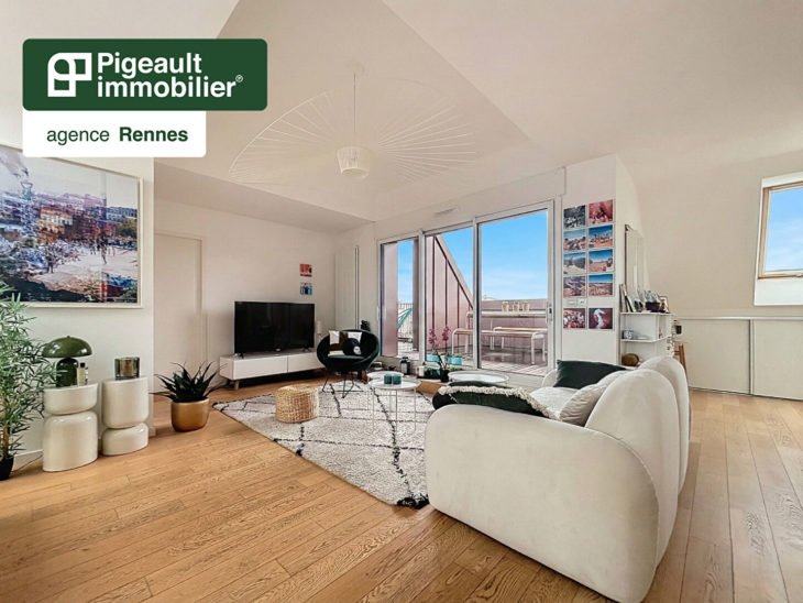Appartement T4 à vendre – Rennes – Thabor – 3 chambres – Dernier étage – Terrasse – Garage - AG3652