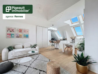 Appartement T4 à vendre – Rennes – Thabor – 3 chambres – Dernier étage – Terrasse – Garage