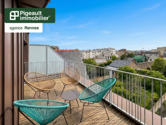 Appartement T4 à vendre – Rennes – Thabor – 3 chambres – Dernier étage – Terrasse – Garage