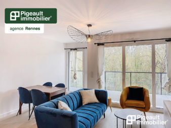 Appartement T3 à vendre – Résidence récente – Quartier centre ville / Antrain – Vue prairies – Balcon – Parking