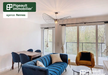 Appartement T3 à vendre – Résidence récente – Quartier centre ville / Antrain – Vue prairies – Balcon – Parking - AG3650-1