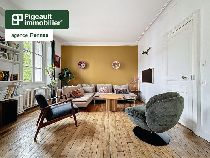 Appartement Rennes 4 pièces 115.09 m2 – Rennes – Centre ville – Dernier étage – Proche place de Bretagne – Greniers et Cave - SC202686