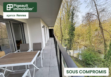 Appartement T3 sous compromis – Résidence récente – Quartier centre ville / Antrain – Vue prairies – Balcon – Parking - AG3650-1