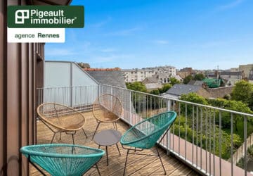 Appartement T4 à vendre – Rennes – Thabor – 3 chambres – Dernier étage – Terrasse – Garage - AG3652-1