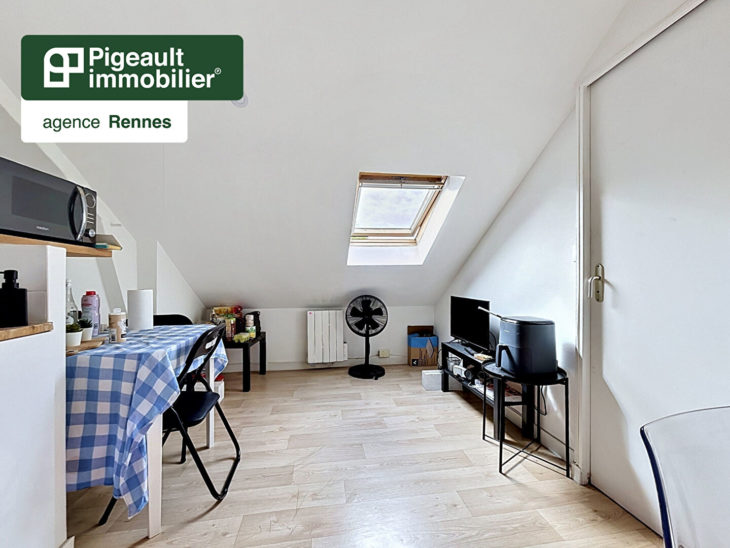 Studio à vendre – Rennes – Quartier Oberthur – Dernier étage – DPE C - AG3697-1