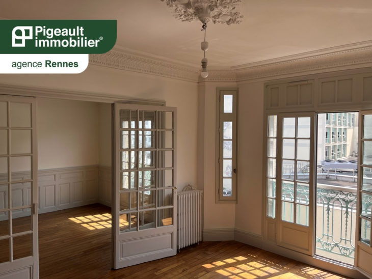 Appartement T3 à louer – 86 m² – Rennes – Centre ville Quartier St Helier  – Garage, cave et grenier - SC9667