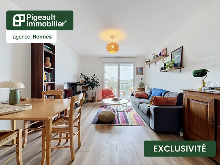 Appartement  T3 à vendre à Rennes – Alphonse Guérin – 68,56 m² – 2 chambres – Loggia – Parking - AG3643