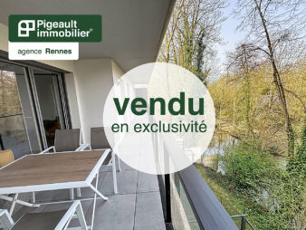Appartement T3 vendu – Résidence récente – Quartier centre ville / Antrain – Vue prairies – Balcon – Parking