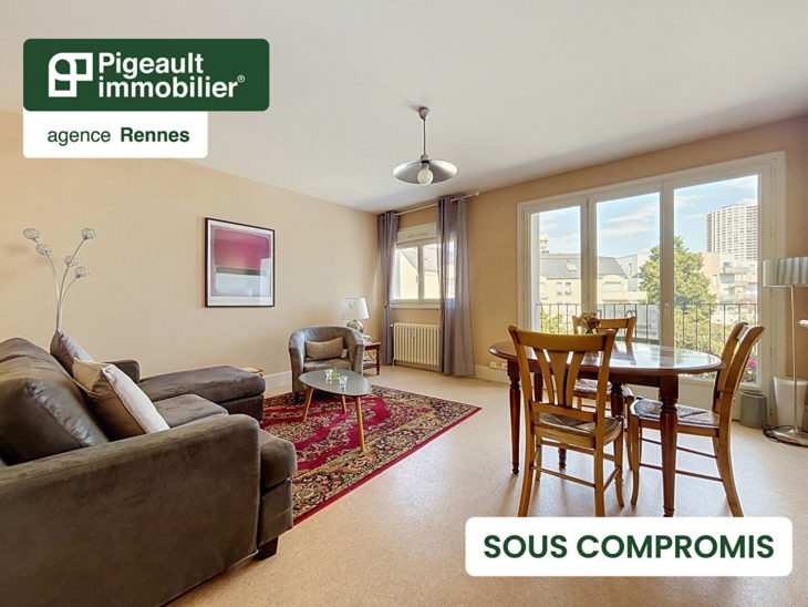 Appartement T3 sous compromis – Rennes – Mail François Mitterrand – Parking – Cave – Balcon – 2 chambres - AG3761-1